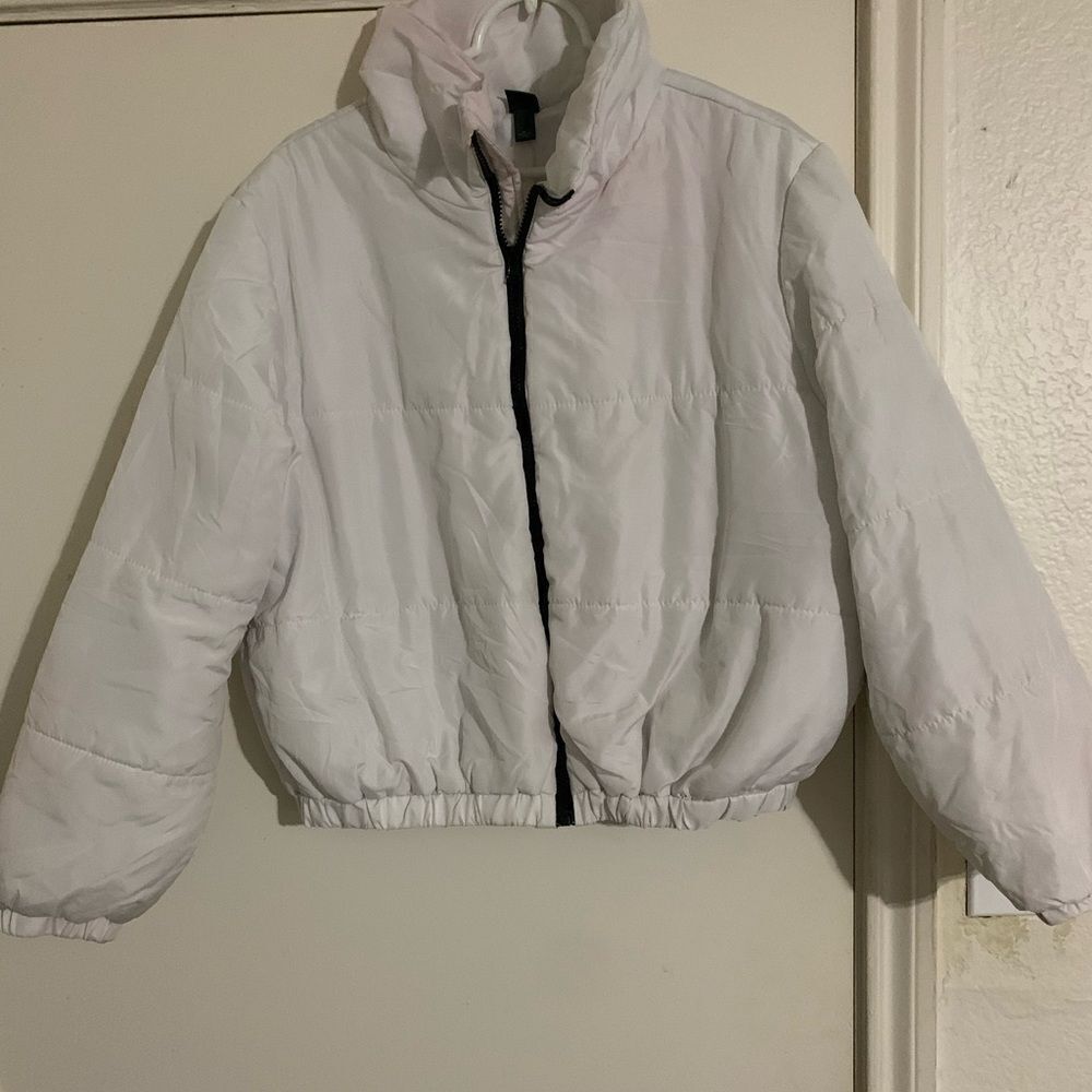 White Women's Puffer Jacket